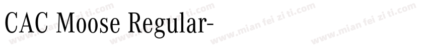CAC Moose Regular字体转换